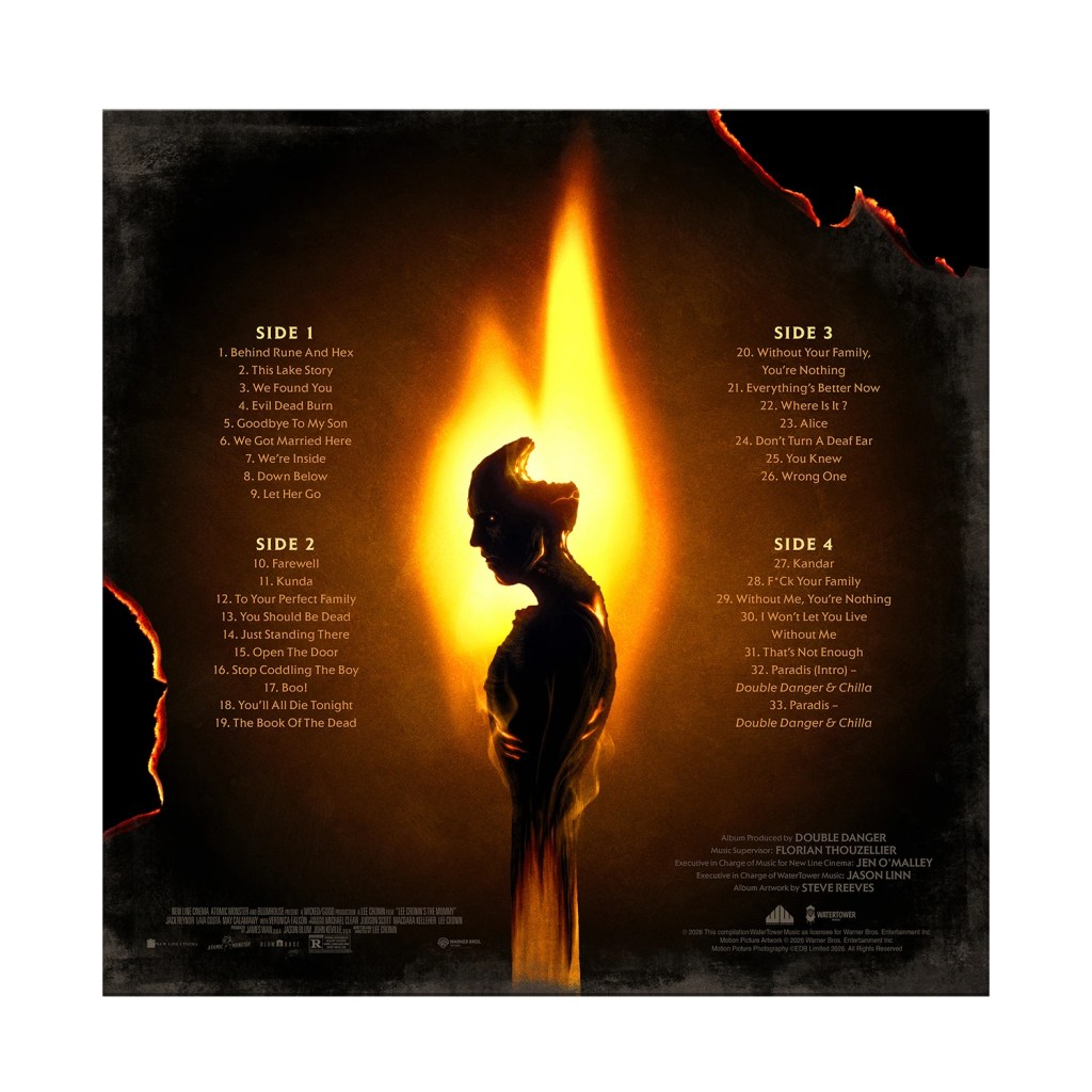 Vinyle de la bande-son du film Evil Dead Burn composé par Double Danger